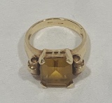 14kt Gold Yellow Citrine Ring