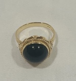 14kt. Gold Black Amethyst Ring