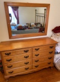 Maple Dresser and Mirror