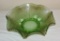 Carnival Green Glass Bowl