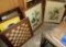 Lot of Picture Frames and Handmade Checker Board