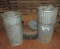 Lot Of Galvanized Trash Cans & Gas Cans