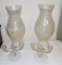 Pair of Candlesticks and Hurricane Globes