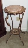 Gold Gilt-Marble Top Stand