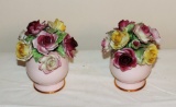 Pair of Floral Compotes