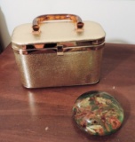 Gold Lame Purse and Paper Weight