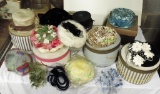 Lot of Vintage Hats in Boxes