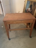 Antique Oak Rolling Table