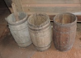 Lot Of 3 Antique Nail Kegs