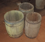 Lot Of 3 Antique Nail Kegs