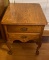 Oak Side Table with Two Drawers