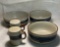 Hand-Crafted Otagri Original Stoneware “Horizon” Pattern Serving Bowls