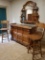 Pulaski Furniture Keepsake Collection Oak Bar with Mirror and Chairs