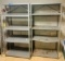 Lot of (3) 6 Foot Metal Wall Shelves