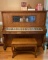 Q.R.S. Oak Player Piano with Bench and Music