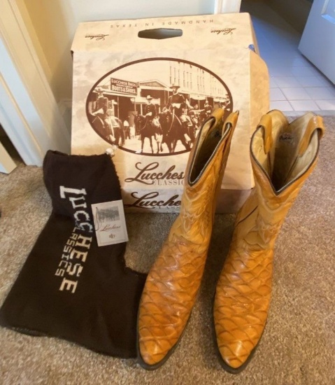 Pair of Lucchese Classic Handmade Boots