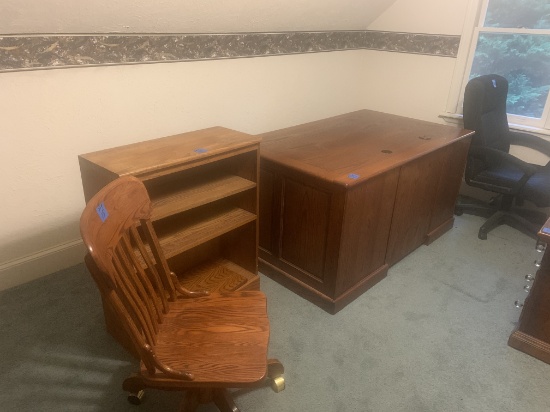 Heavy Solid Oak Office Furniture