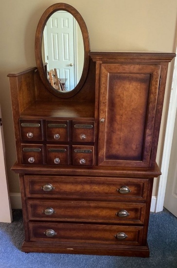 Pulaski Furniture's Apothecary Collection - Chest of Drawers with Mirror and Door
