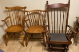Lot of Three Wood Chairs