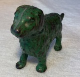 1930’s Saint Bernard Stil Cast Iron Bank with Original Green Paint