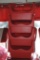 4 Red Hard Shell Plastic Booster Seats