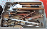 Heavy Duty Utensil Lot & Fiberglass Dough Tray