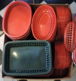 Large Lot Of Plastic Serving Baskets