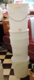 (4) 20 Qt. Storage Containers With Lids