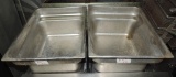 2 Large Stainless Steel Steamer Pans