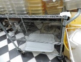 Wire Roll Around Kitchen Cart NSF