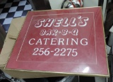 Shell's BBQ Catering Sign In Metal Frame