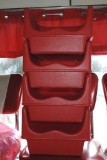 4 Red Hard Shell Plastic Booster Seats