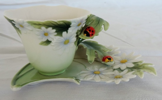 Scarce Franz Ladybug Cup and Saucer