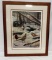 2001 Miller Brewing Co. Limited Edition Signed Pheasants In Snow Print By Russ Duerkson Framed