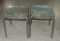 Pair Of 2 Glass Top Patio Side Tables