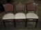 3 Folding Card Table Chairs With Cane Backs