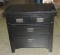 4 Drawer Black Finish Stand