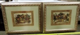 Pair Of Fruit Theorem Paintings In Carved Designer Frames