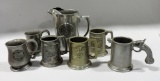 Lot Of Cast Aluminum Mugs And Pitcher