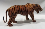 Leather Hand-Painted Tiger Figure