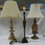 Lot Of 3 Table Lamps