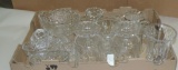 Large Tray Lot Pressed & Cut Glass crystal