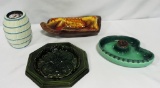 1960's Vintage Ceramic Ashtrays & Taffy Clown Bank