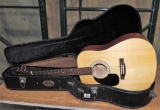 Jasmine Acoustic Left Hand Guitar In Case