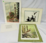 Lot Of 4 Unframed Signed Limited Edition Prints