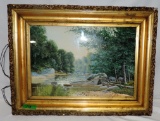Watercolor On Paper By Listed American Artist George Hetzel Dated 1906
