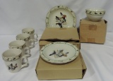 Twelve-Piece JQ Pottery Dinner Set