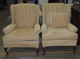 Pair Of Thomasville Queen Anne Style Wing Chairs
