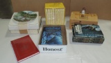 Lot Of Collector Plates, Midnight In Garden OF Good & Evil Books, Christmas Ornaments & More