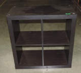 4 Cubby Hole Black Finish Shelf